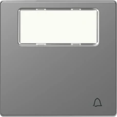 Schneider Electric Merten MTN3365-6036. D-life клавіша з полем для напису та символом "Дзвінок", сталевий