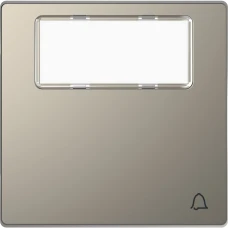 Schneider Electric Merten MTN3365-6050. D-life клавіша з полем для напису та символом "Дзвінок", нікелевий