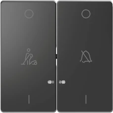 Schneider Electric Merten MTN3429-6034. D-life клавіша подвійна з символами «не турбувати» та «покоївка», антрацитовий