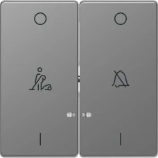 Schneider Electric Merten MTN3429-6036. D-life клавіша подвійна з символами «не турбувати» та «покоївка», сталевий