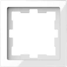 Schneider Electric Merten MTN4010-6520. D-life рамка 1-постова, білий кристал