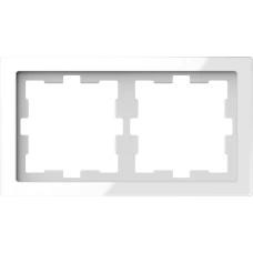 Schneider Electric Merten MTN4020-6520. D-life рамка 2-постова, білий кристал