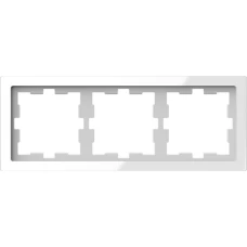 Schneider Electric Merten MTN4030-6520. D-life рамка 3-постова, білий кристал