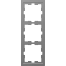 Schneider Electric Merten MTN4030-6536. D-life рамка 3-постова, сталевий