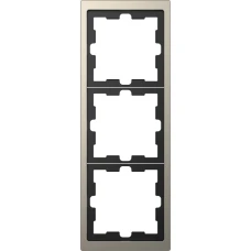 Schneider Electric Merten MTN4030-6550. D-life рамка 3-постова, нікелевий