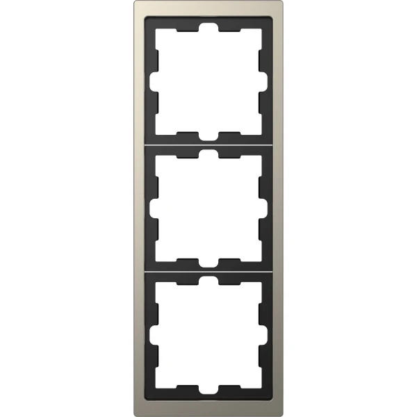 D-life рамка 3-постова, нікелевий Merten MTN4030-6550 Schneider Electric