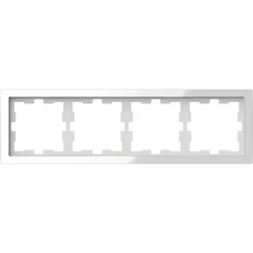 Schneider Electric Merten MTN4040-6520. D-life рамка 4-постова, білий кристал