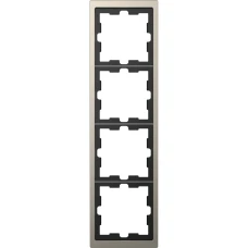 Schneider Electric Merten MTN4040-6550. D-life рамка 4-постова, нікелевий