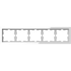 Schneider Electric Merten MTN4050-6520. D-life рамка 5-постова, білий кристал