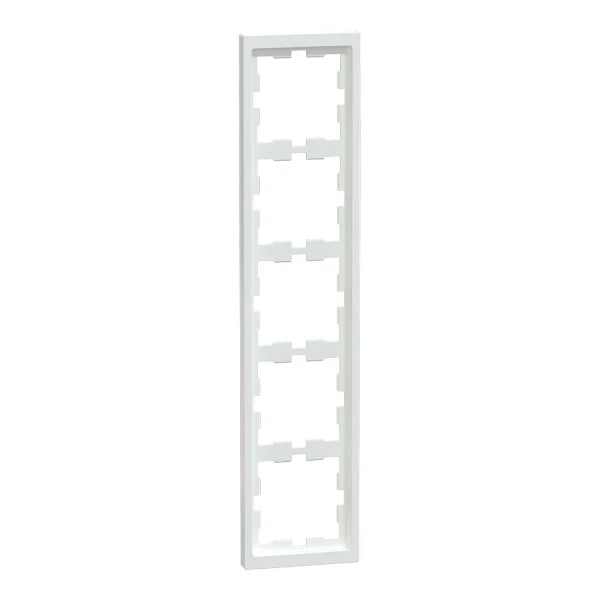 D-life рамка 5-постова, білий лотос Merten MTN4050-6535 Schneider Electric - Фото 1