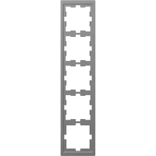 Schneider Electric Merten MTN4050-6536. D-life рамка 5-постова, сталевий