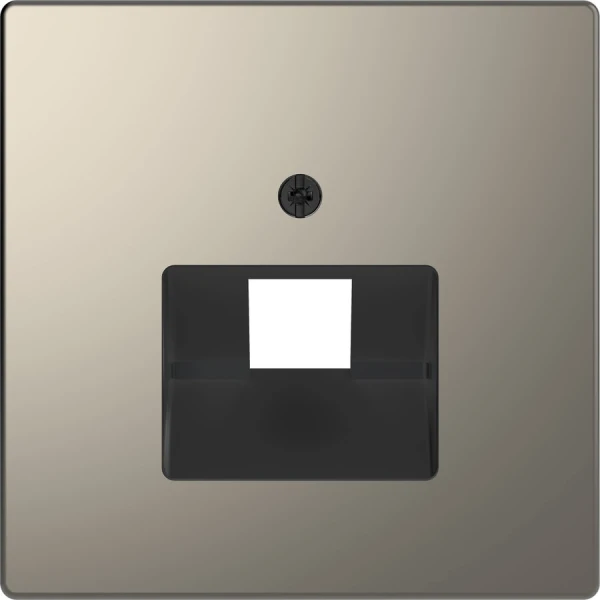 D-life центральна плата для для розетки з роз’ємом RJ45, 1 пост, нікелевий Merten MTN4521-6050 Schneider Electric