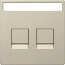 Schneider Electric Merten MTN4564-6033. D-life накладка для модульних роз’ємів з пилозахисними шторками, 2 пости, сахара