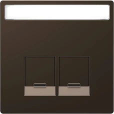 Schneider Electric Merten MTN4574-6052. D-life накладка з полем для напису для розетки із роз’ємом RJ45, 2 пости, мокко