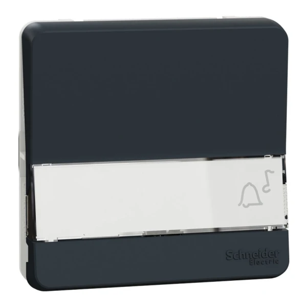 Кнопковий вимикач з полем для маркування IP55, чорний Mureva Styl MUR34029 Schneider Electric - Фото 1