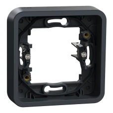 Schneider Electric Mureva Styl MUR34108. Рамка одномісна горизонтальна з затискчами IP55, чорний