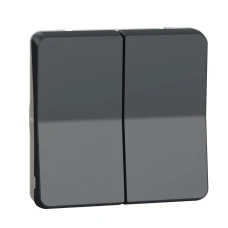 Schneider Electric Mureva Styl MUR35042. Механізм кнопкового вимикача для жалюзі IP55, чорний