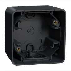 Schneider Electric Mureva Styl MUR37911. Одинарний блок для поверхневого монтажу IP55, чорний
