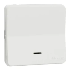 Schneider Electric Mureva Styl MUR39024. Одноклавішний перемикач IP55 з підсвіткою, поверх.монтаж, білий