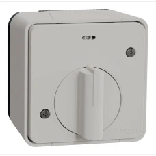 Schneider Electric Mureva Styl MUR39067. Вимикач з таймером IP55, поверхневий монтаж, білий