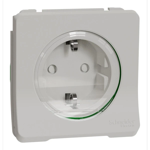 Механізм розетки з заземленням та шторками IP55, білий Mureva Styl MUR39134 Schneider Electric