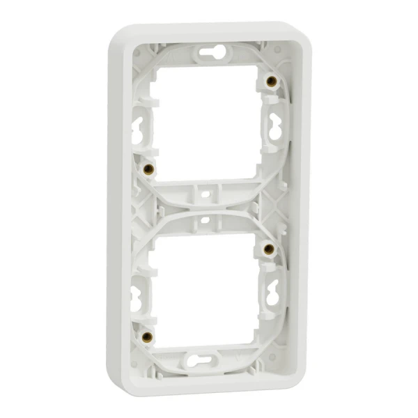 Рамка двомісна IP55, вертикальна, білий Mureva Styl MUR39151 Schneider Electric - Фото 1