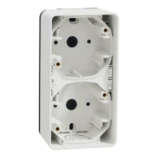Schneider Electric Mureva Styl MUR39912. Двомісний бокс для накладного монтажу IP55, вертикальний, білий