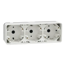 Schneider Electric Mureva Styl MUR39913. Тримісний бокс для накладного монтажу IP55, горизонтальний, білий