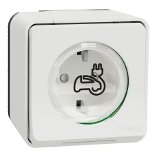 Schneider Electric Mureva Style MUR39012. Розетка для електромобіля, 16 А з заземленням, накладна, білий