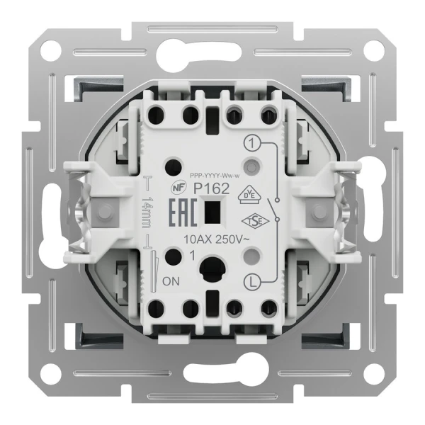 Вимикач одноклавішний, алюмінієвий Asfora EPH0100161 Schneider Electric - Фото 3