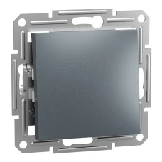 Schneider Electric Asfora EPH0100162. Вимикач одноклавішний, сталевий