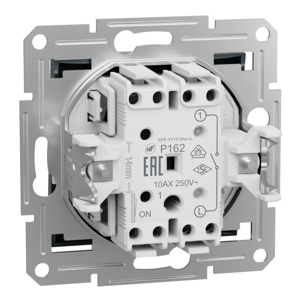 Вимикач одноклавішний, сталевий Asfora EPH0100162 Schneider Electric - Фото 3