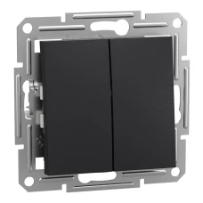 Schneider Electric Asfora EPH1100171. Двоклавішний кнопковий вимикач, антрацитовий