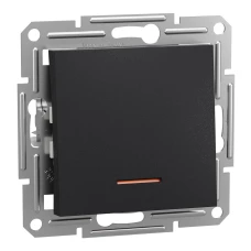 Schneider Electric Asfora EPH1500171. Перемикач одноклавішний з підсвіткою, антрацитовий