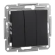 Вимикач трьохклавішний, антрацитовий Asfora EPH2100171 Schneider Electric