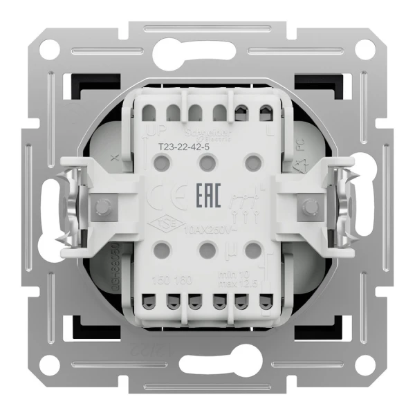 Вимикач трьохклавішний, антрацитовий Asfora EPH2100171 Schneider Electric - Фото 3