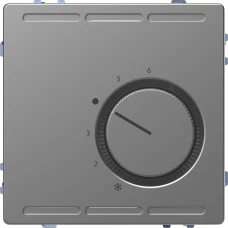Schneider Electric Merten MTN5762-6036. D-life регулятор температури в приміщенні 230 В з перемикаючим контактом на два напрямки та центральною платою, сталевий
