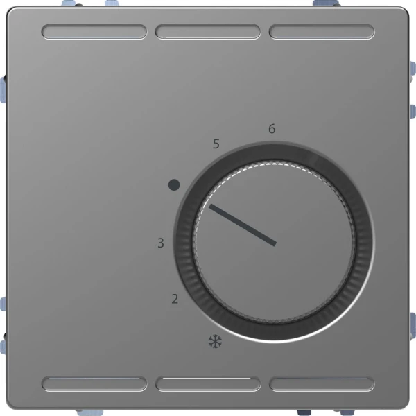 D-life регулятор температури в приміщенні 230 В з перемикаючим контактом на два напрямки та центральною платою, сталевий Merten MTN5762-6036 Schneider Electric