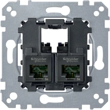 Schneider Electric Merten MTN4575-0002. Механізм комп'ютерної розетки RJ45 Schneider Electric, 2 пости, кат. 5e UTP