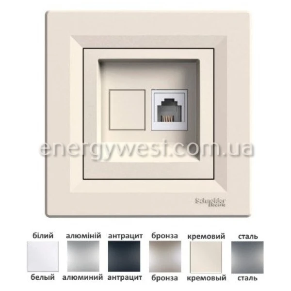 Розетка телефонна Asfora Schneider Electric