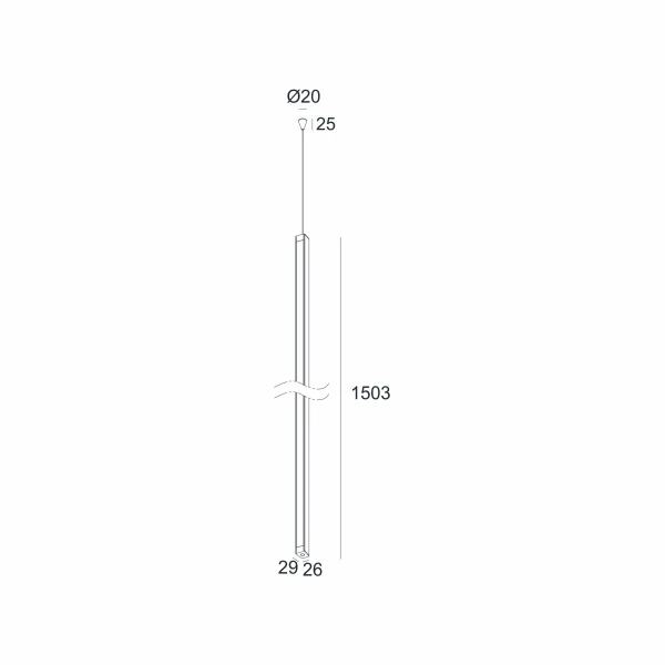 Підвісний світильник Skarlat STRING RHL77007 30W BK 3000K чорний 1739838 - Фото 2