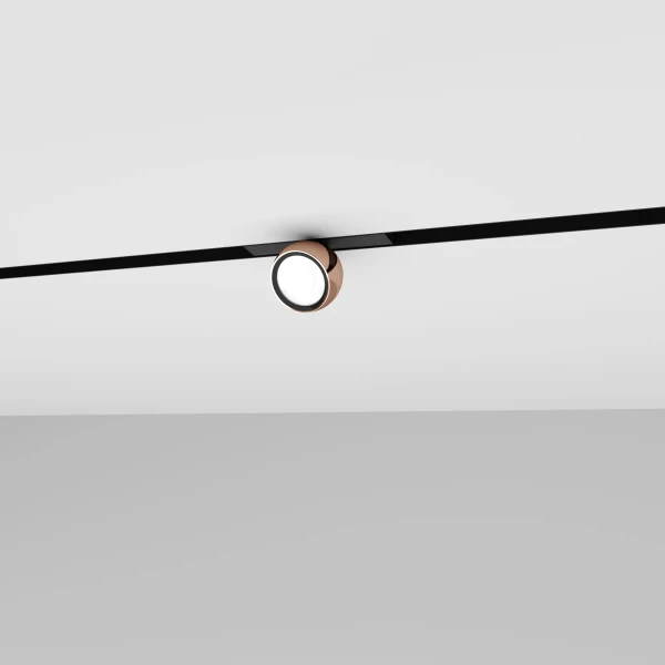 Магнітний трековий світильник Skarlat FALLON RGD2019 7W BK+RGD 3000K чорний;рожеве золото 32643 - Фото 1