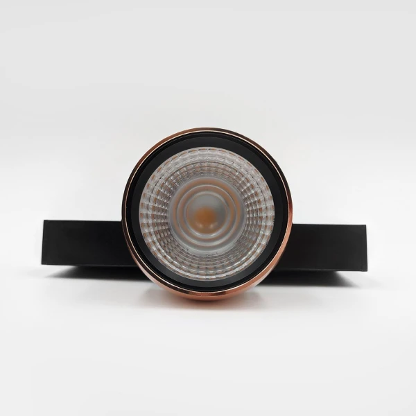 Магнітний трековий світильник Skarlat FALLON RGD2019 7W BK+RGD 3000K чорний;рожеве золото 32643 - Фото 3
