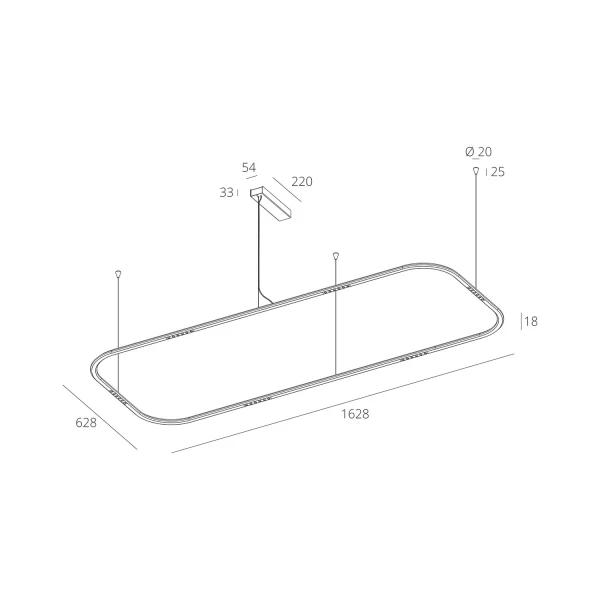 Світлодіодна люстра Skarlat LACE RHL7786 38W BK 4000K чорний 61405 - Фото 2