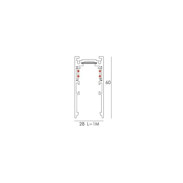 Магнітний шинопровід Skarlat RGD MN48V 1M BK чорний 1741041 - Фото 2
