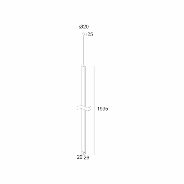 Підвісний світильник Skarlat STRING RHL77008 40W BK 3000K чорний 1739840 - Фото 2