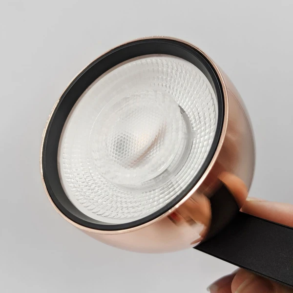 Магнітний трековий світильник Skarlat FALLON RGD2020 12W BK+RGD 3000K чорний;рожеве золото 32644 - Фото 3