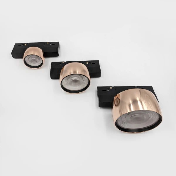 Магнітний трековий світильник Skarlat FALLON RGD2020 12W BK+RGD 3000K чорний;рожеве золото 32644 - Фото 7