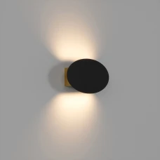 Skarlat OJA RWLB111 6W BK+GD 3000K чорний;золотий 32305. Настінний світильник