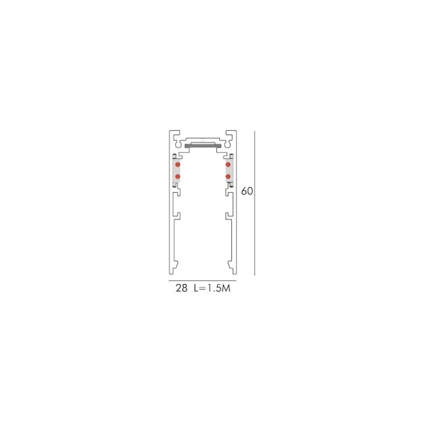 Магнітний шинопровід Skarlat RGD MN48V 1,5M BK чорний 1741042 - Фото 2
